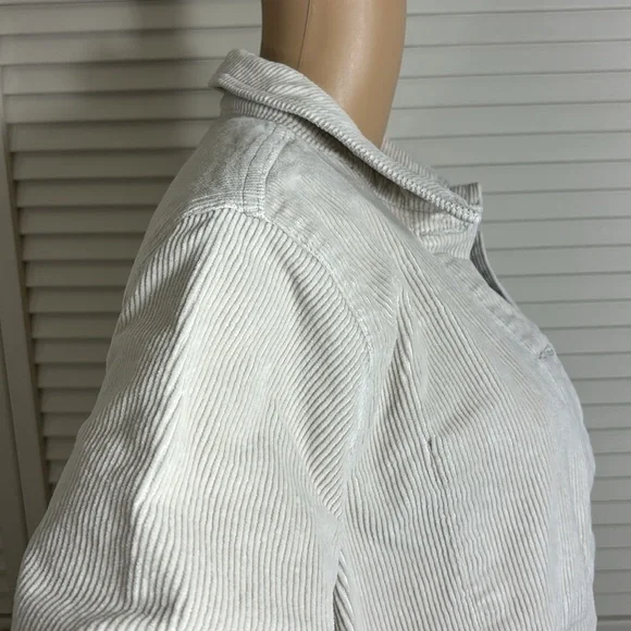 EVERLANE Women's Corduroy Chore Jacket Shacket in Bone Large - Picture 10 of 15